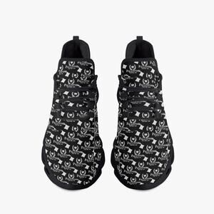 kokorepublic 312. Bounce Mesh Knit Sneakers - Black